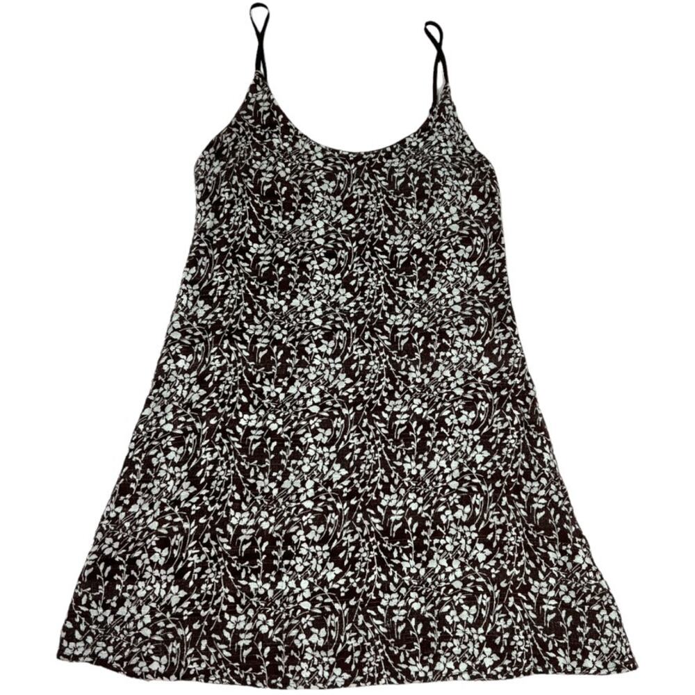 Urban‎ Outfitters Kimchi Blue Dress Brown White Floral Spaghetti Strap Women's S